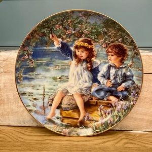 Vintage Sandra Kuck Collectors Plate -
"Patience" - Hearts & Flowers